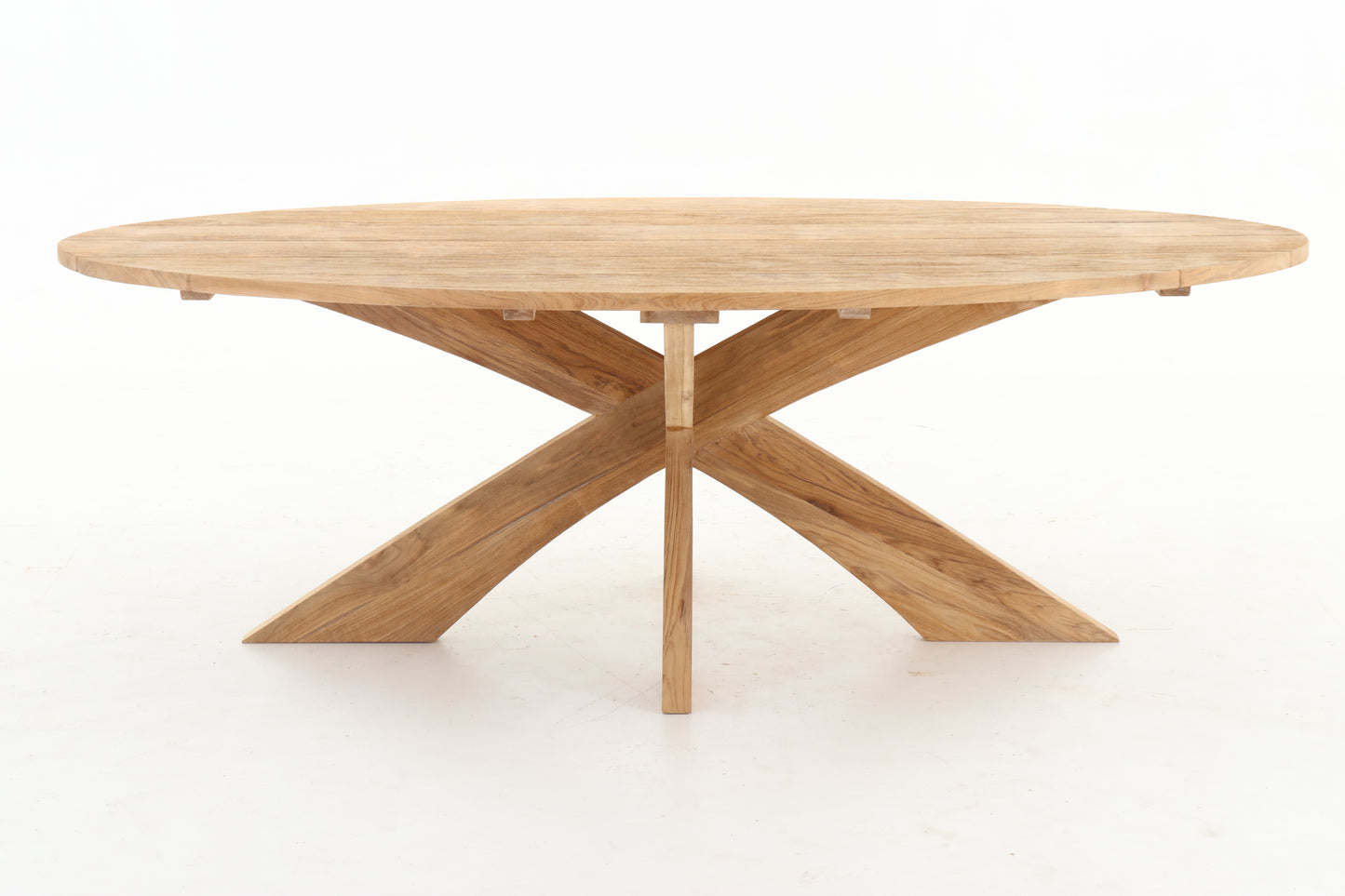 Side view of the elliptical table